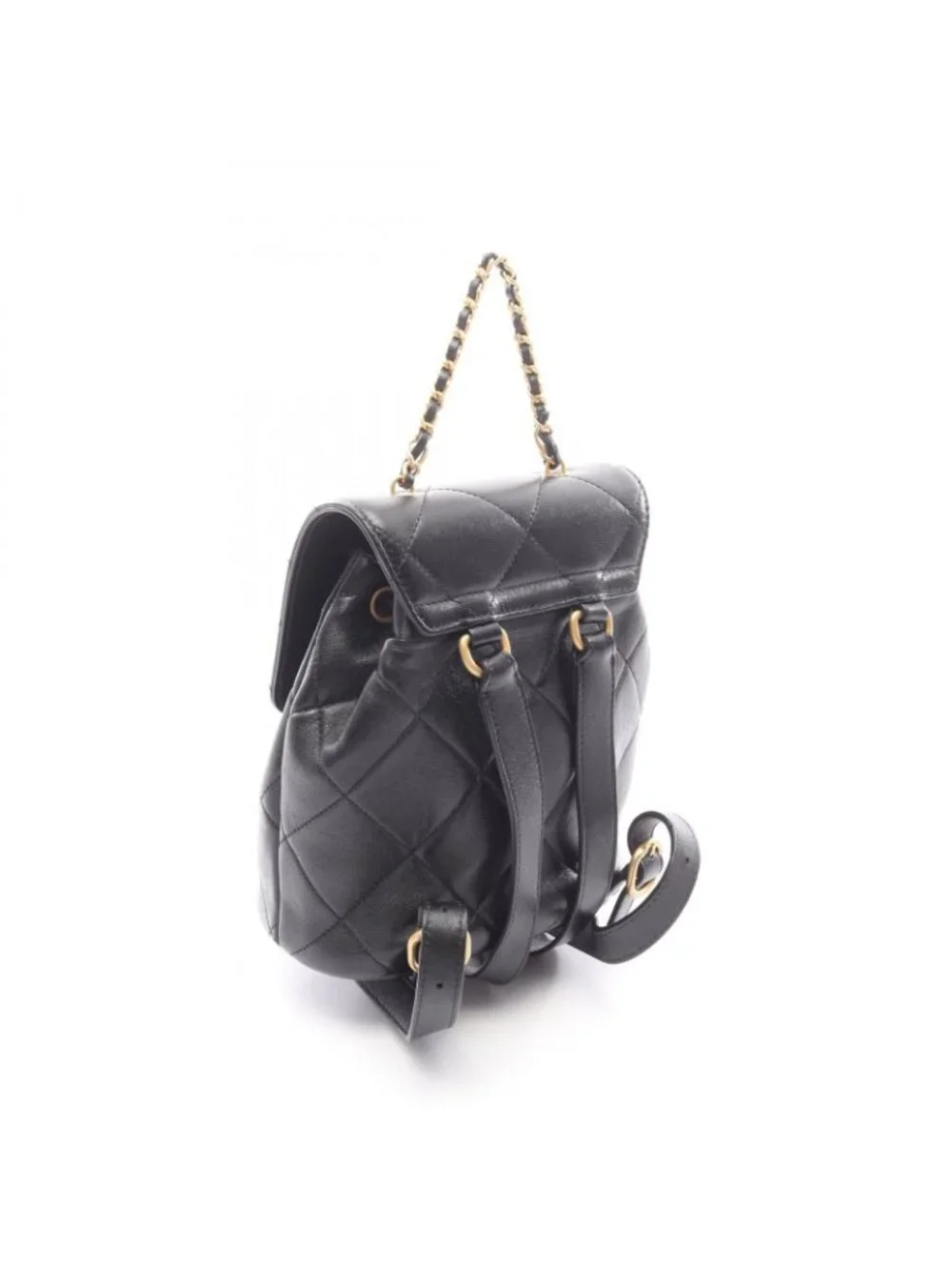 Chanel Backpack 19 Black Lambskin Quilted Small